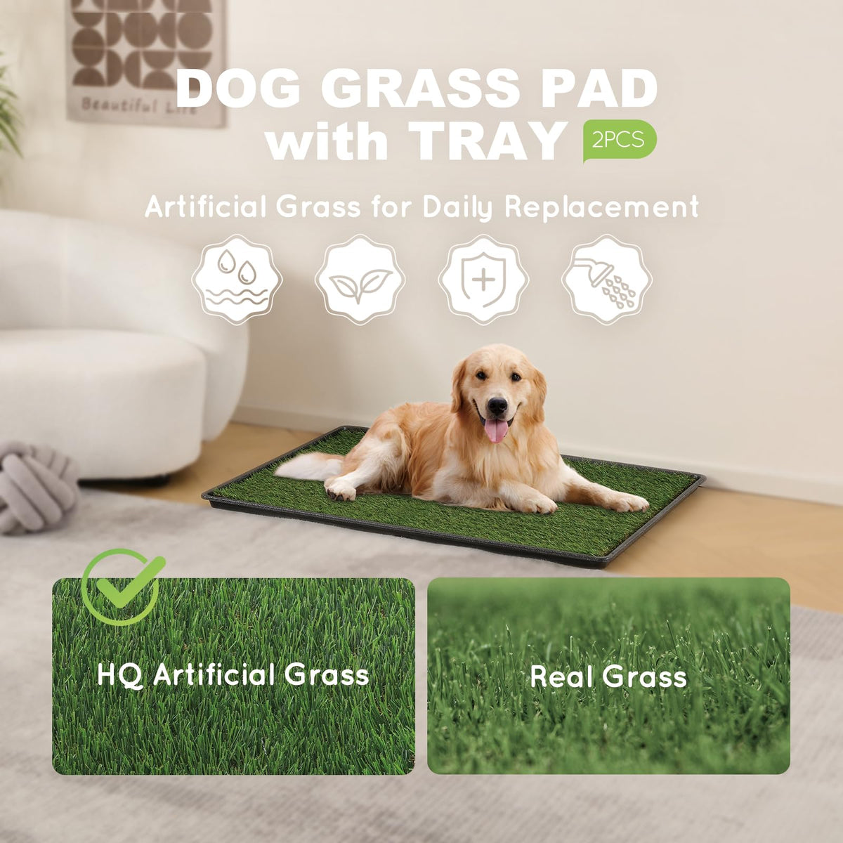 Dog Grass Pad with Tray B5504