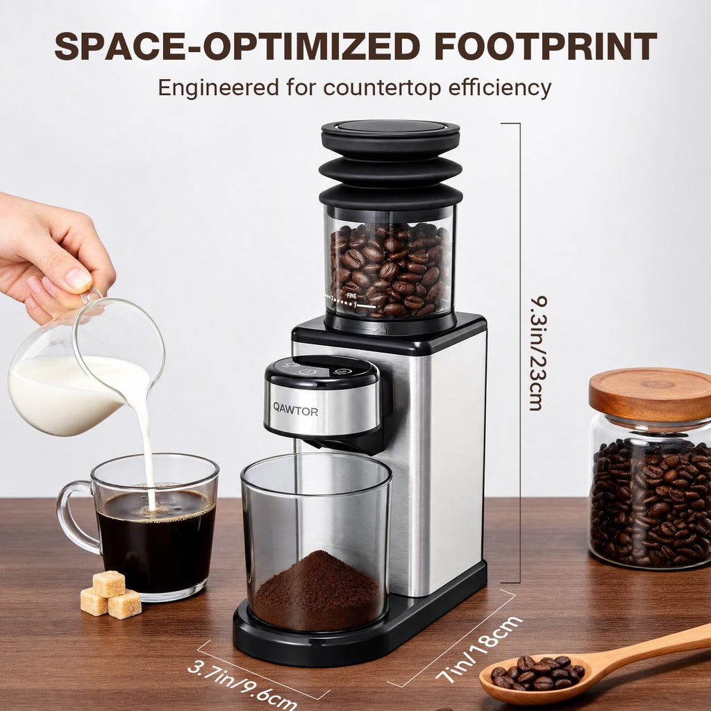 Conical Burr Coffee Bean Grinder, 25 Precise Settings, Anti-Static M335