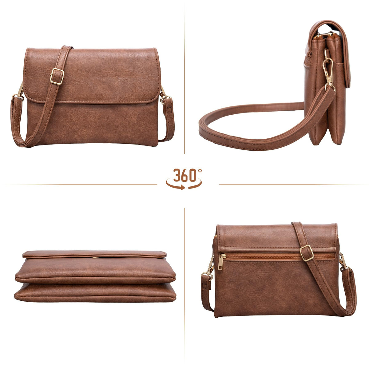 Small Crossbody Bags Vegan Leather Cell Phone Purse X263