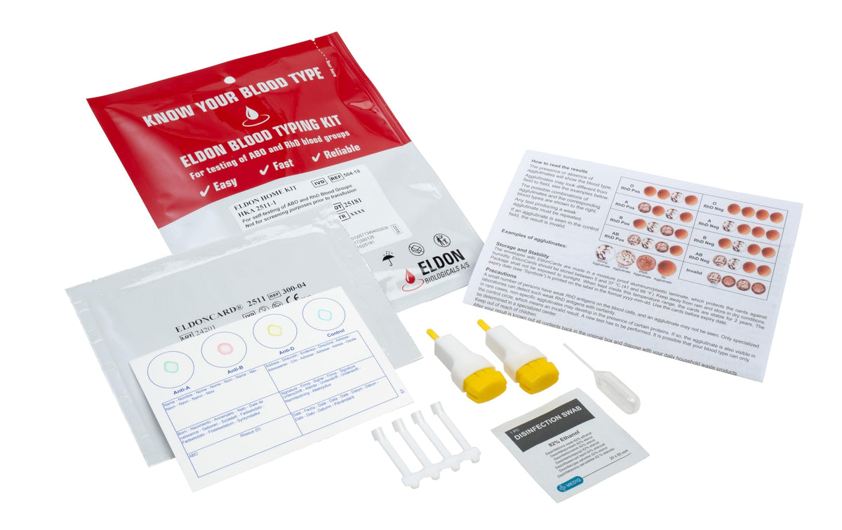 Blood Typing Kit, 2 Test Pack Z855