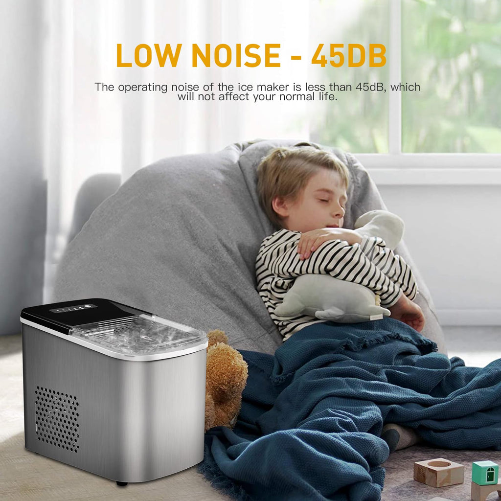 Countertop Ice Maker 38lbs Per Day 9 Ice Cubes in 3.5 Minutes Self-Cleaning Portable Ice Machine 2 Bullet Sizes M41383
