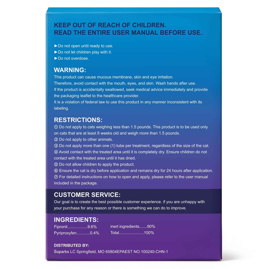 Cat Flea & Tick Topical Drops 12 Doses M789