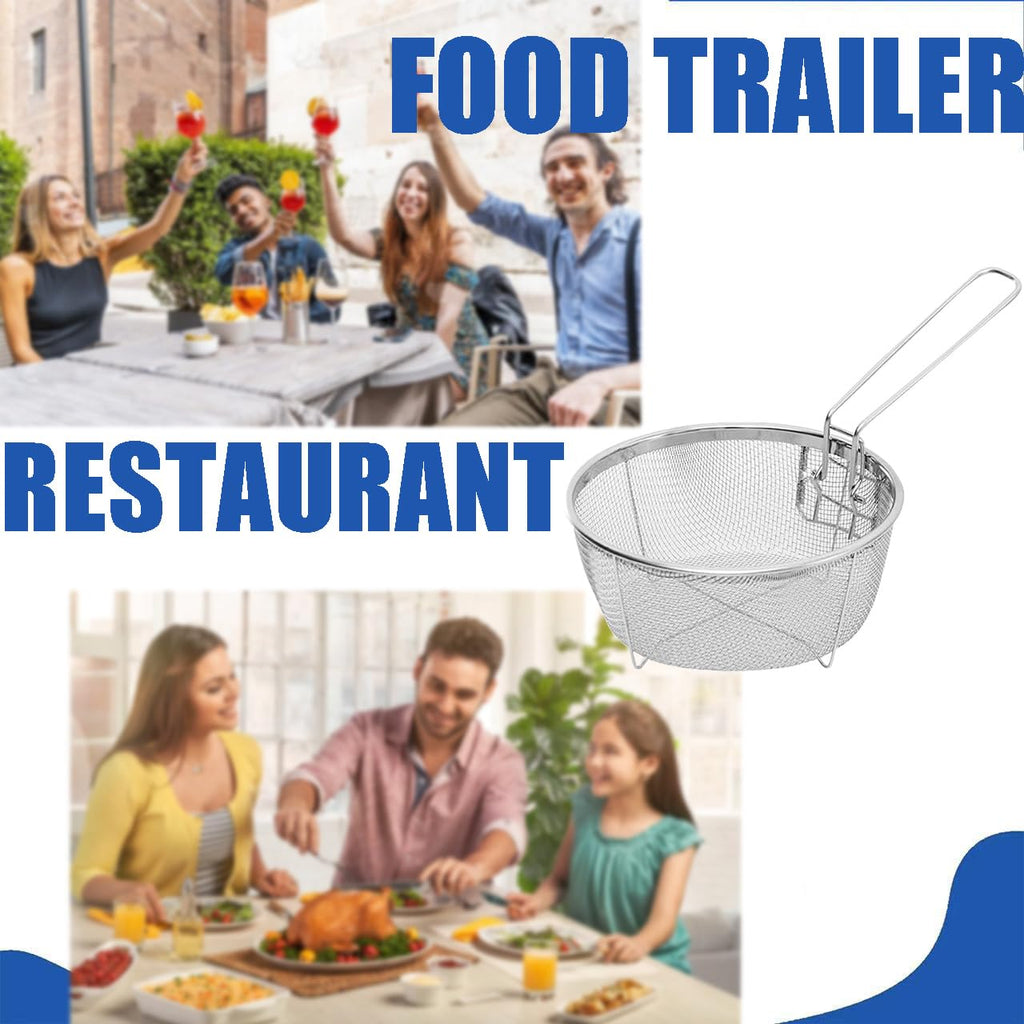 9 Inch Stainless Steel Deep Fry Basket with Handle R839329