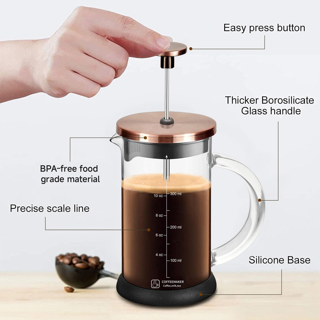 12 Ounce Stainless Steel French Press Coffee Maker Z444