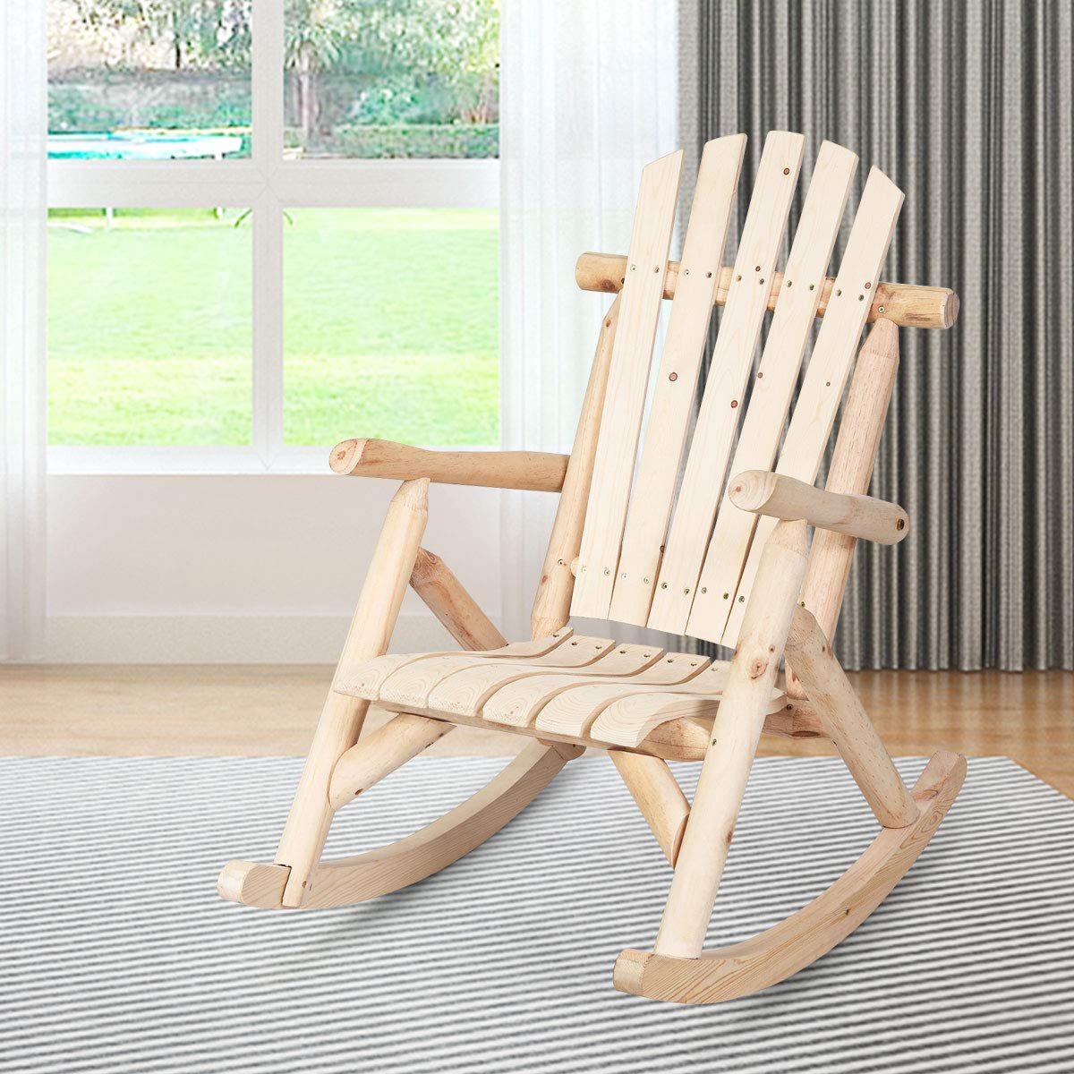 Log Rocking Chair Set C12124