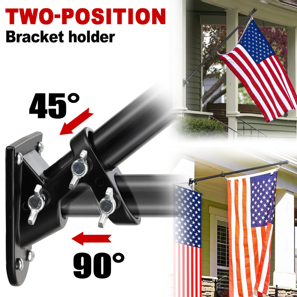 5ft Stainless Steel Flag Pole Kit with Bracket L59275