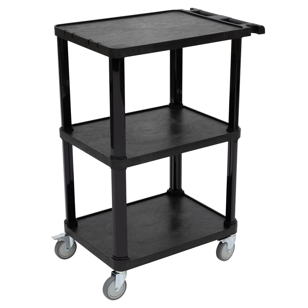 3-Tier Plastic Utility Cart with Lockable Wheels Z161