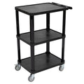 3-Tier Plastic Utility Cart with Lockable Wheels Z161