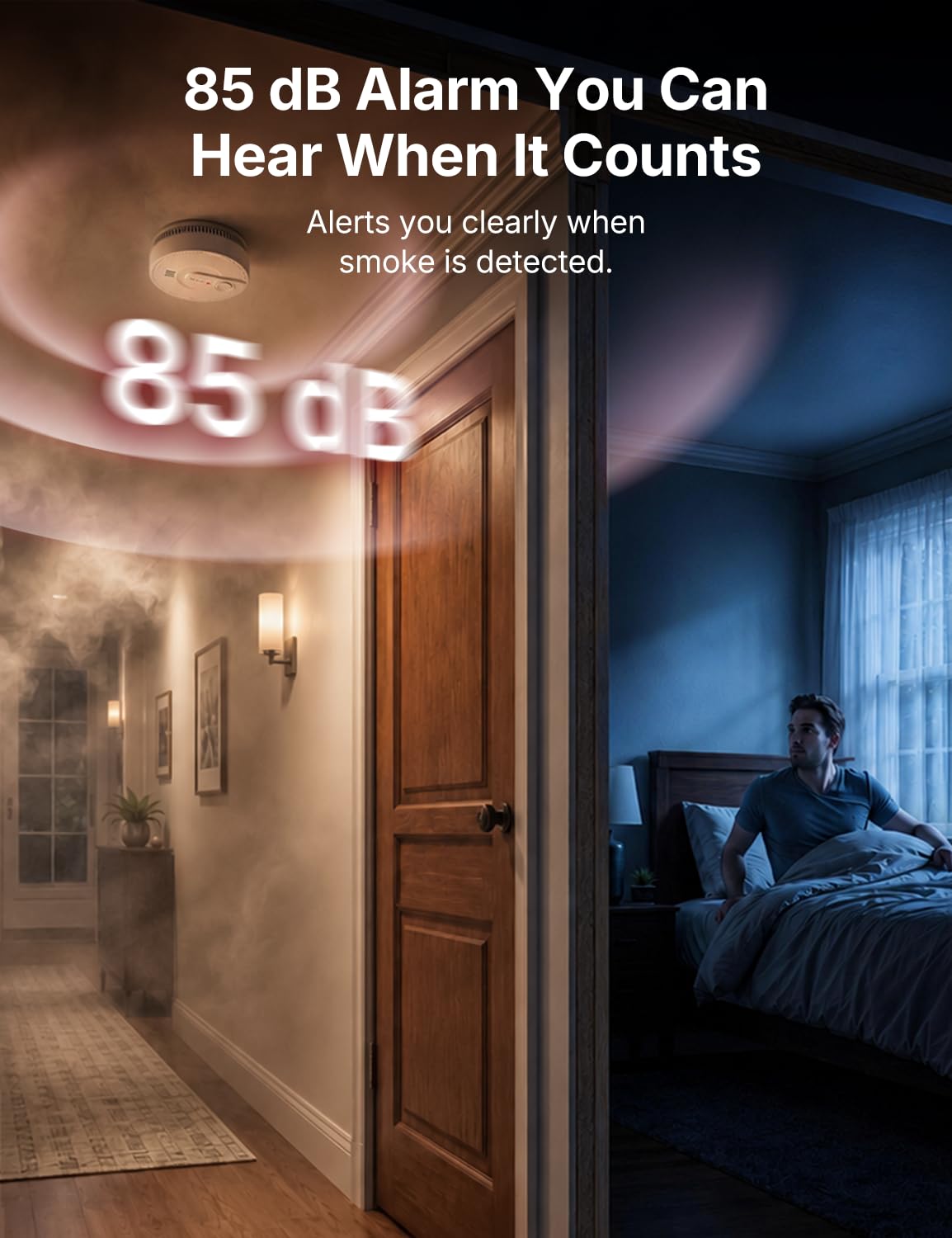 Interconnected Smoke Detector 10-Year Battery 3-Pack A237