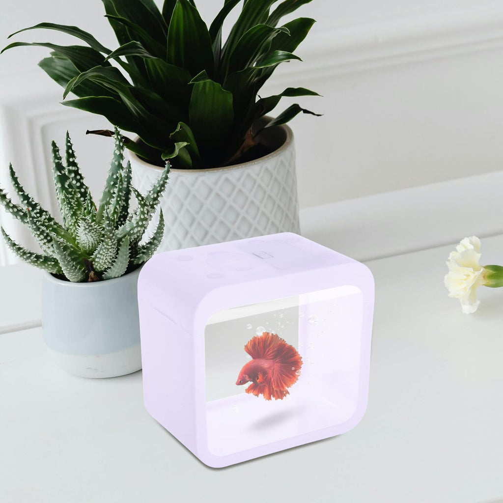 Betta Fish Tank Desktop Aquarium with LED Light Y939