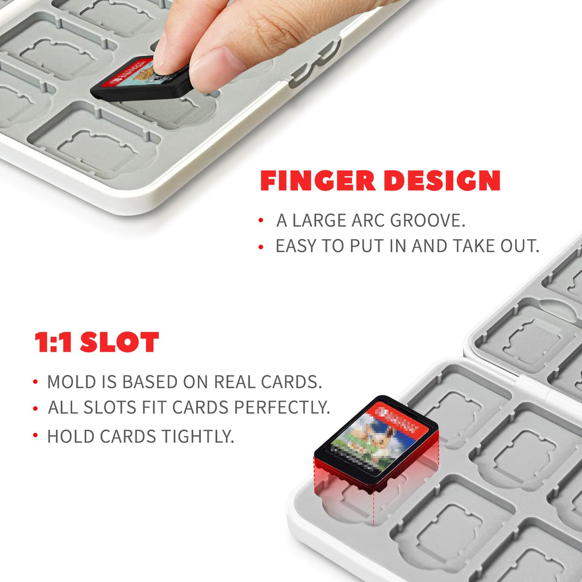 Switch Game Card Case Holds 24 Game Cards & 24 MicroSD X198