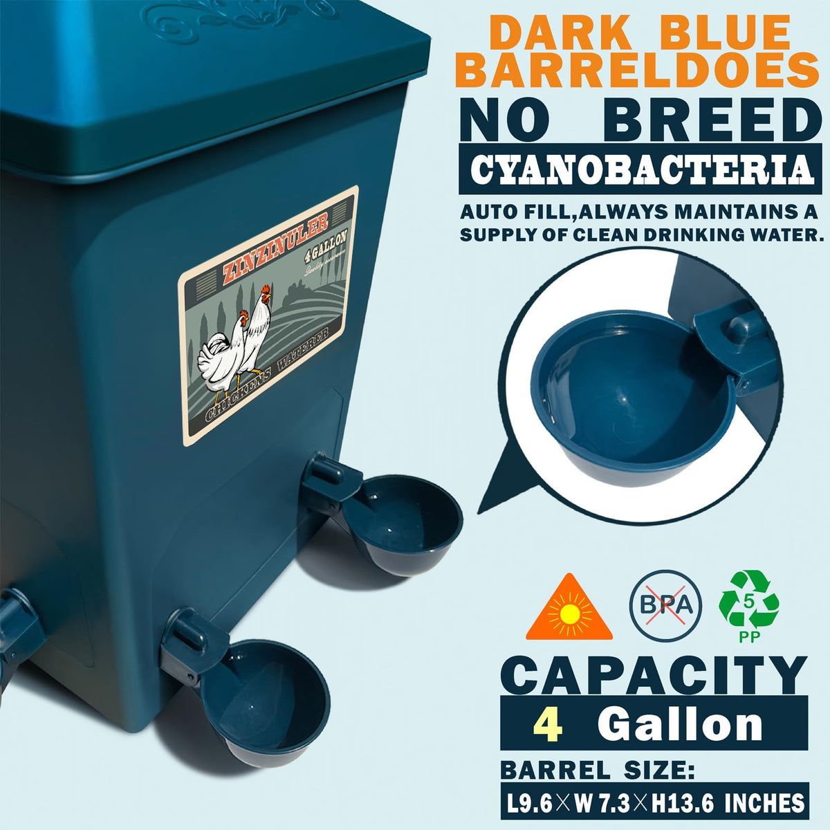 6 Gallon Chicken Waterer 2-Pack M25902