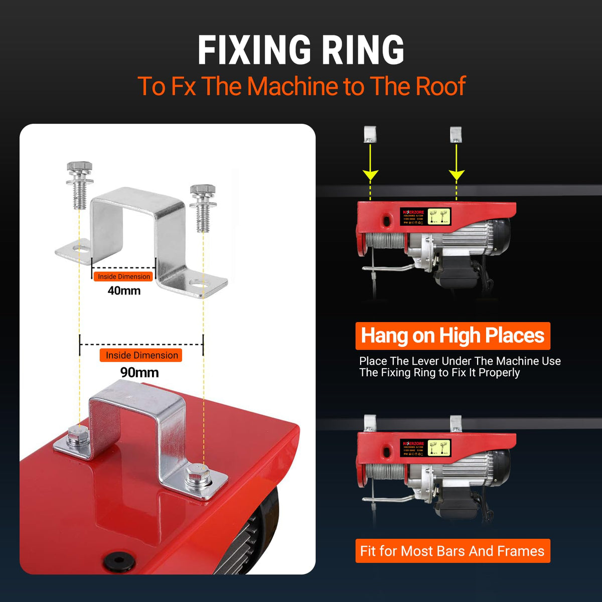 440 Lbs Electric Hoist Winch U6670