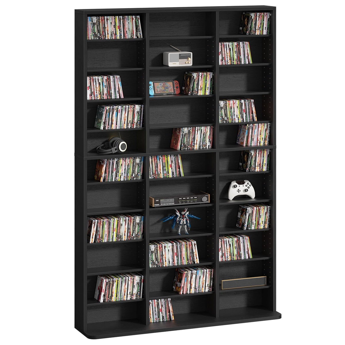 Black 11 Tier Display Cabinet N1690