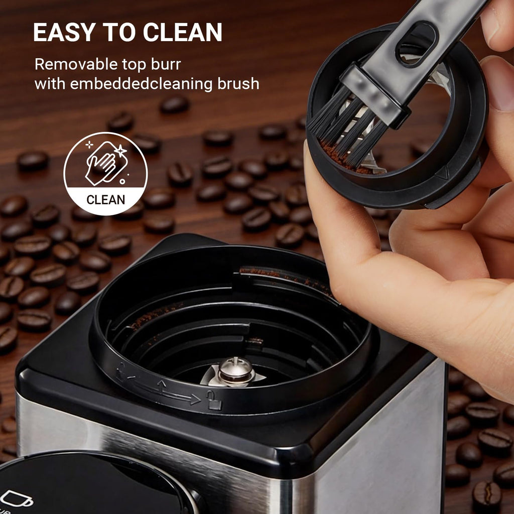Conical Burr Coffee Bean Grinder, 25 Precise Settings, Anti-Static M335