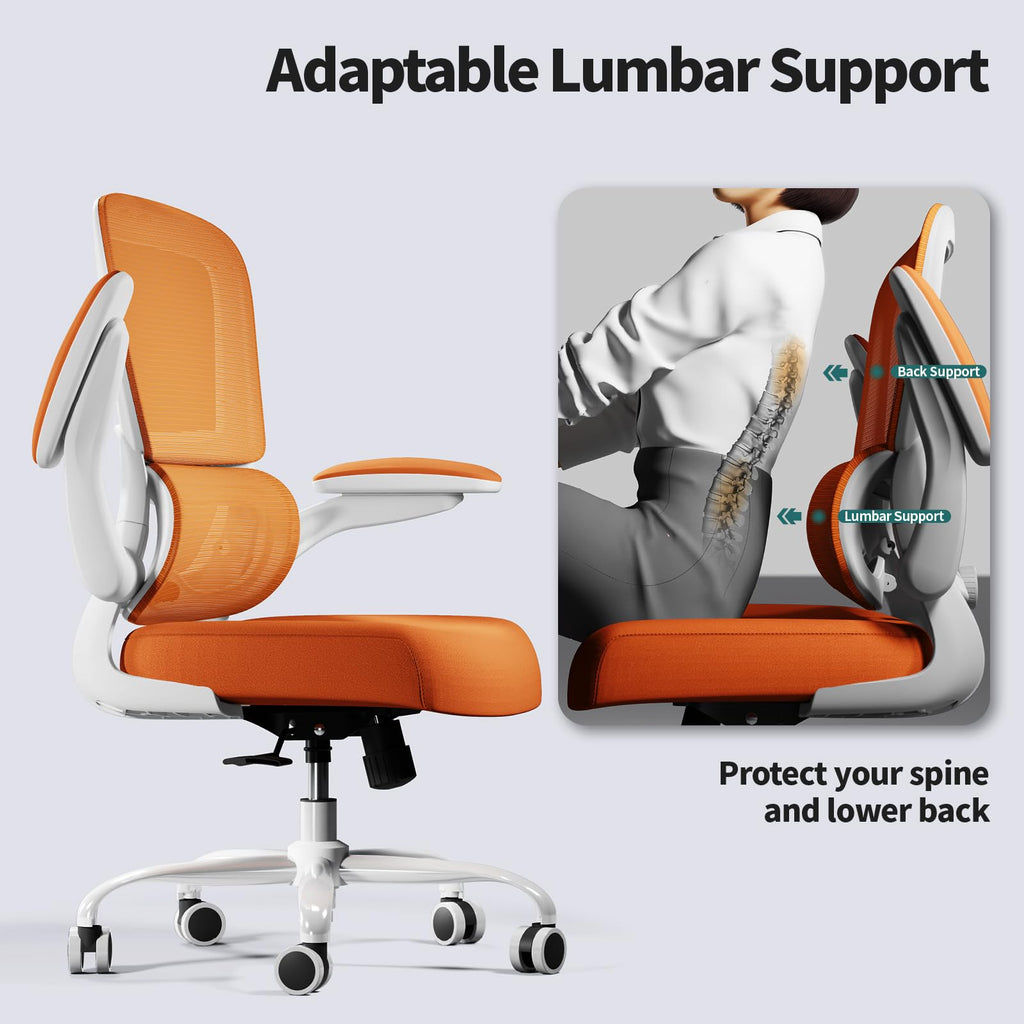 Orange Ergonomic Mesh Office Chair U6535