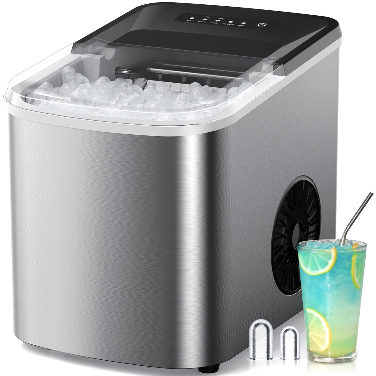 Countertop Ice Maker 38lbs Per Day 9 Ice Cubes in 3.5 Minutes Self-Cleaning Portable Ice Machine 2 Bullet Sizes M41383