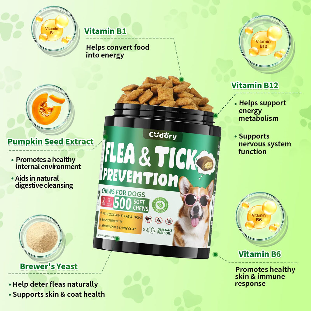 Flea and Tick Prevention for Dogs Chews W164283