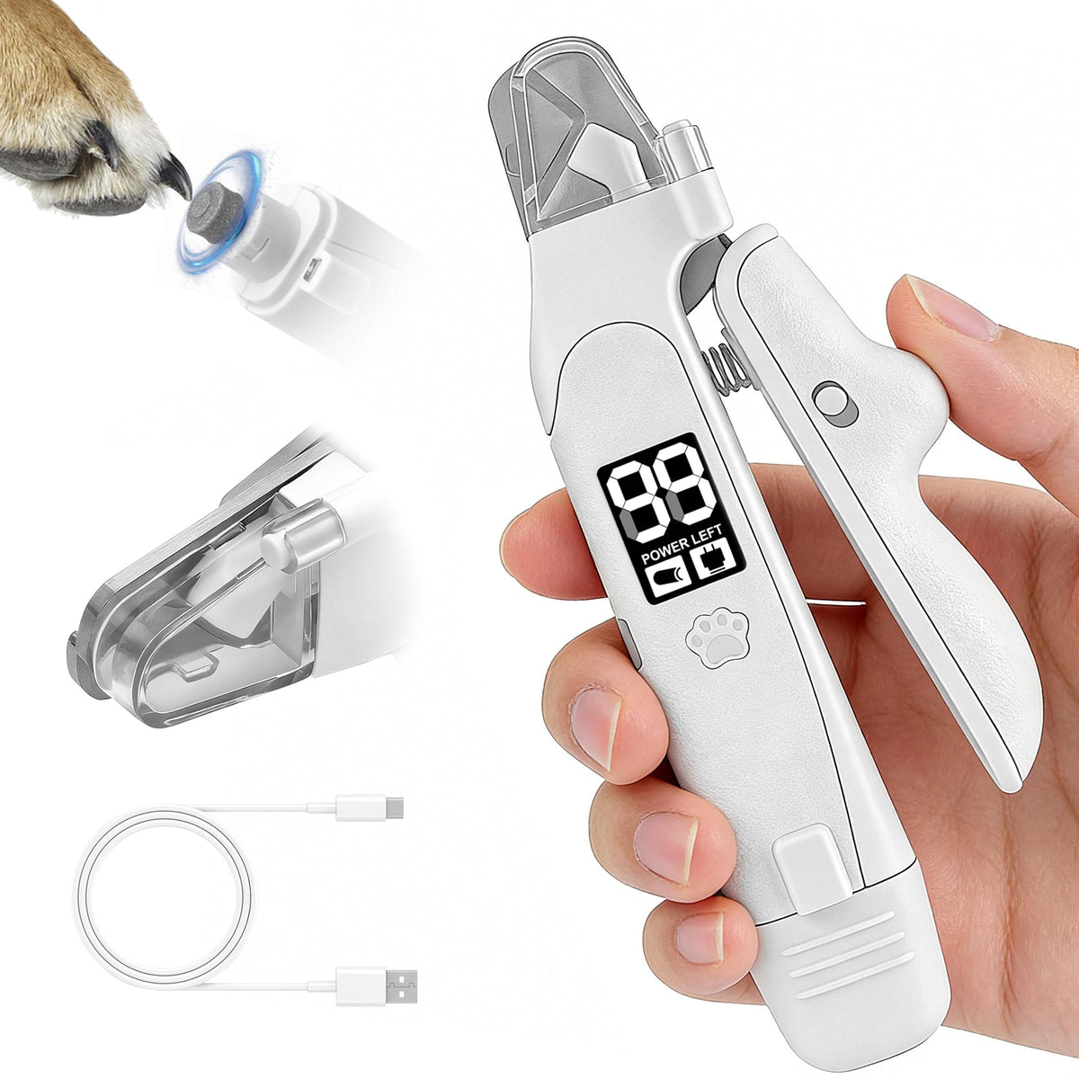 Dog Nail Clippers & Grinder with LED Light U9983