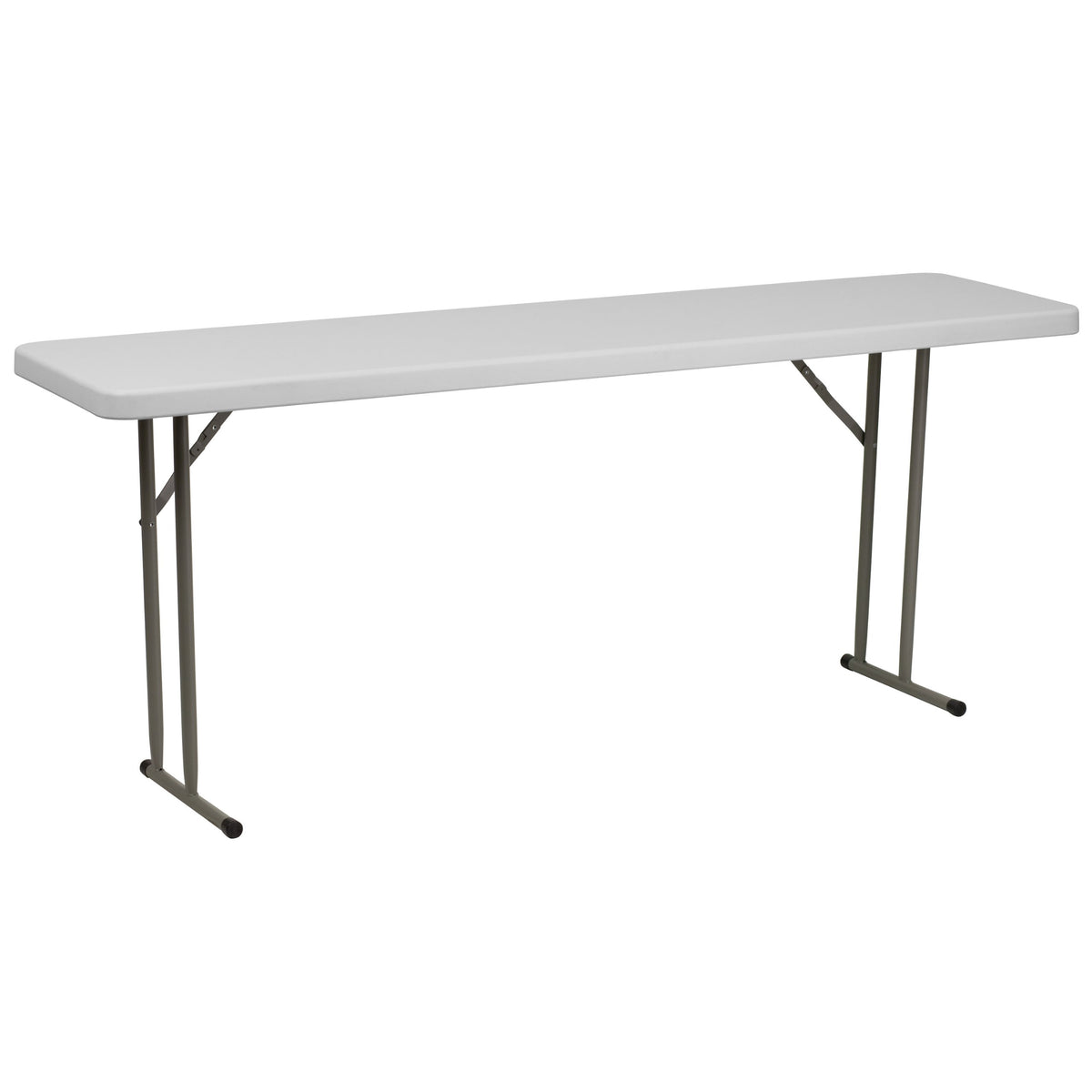 6 Pack 6-Foot Granite White Plastic Folding Training Table I496670
