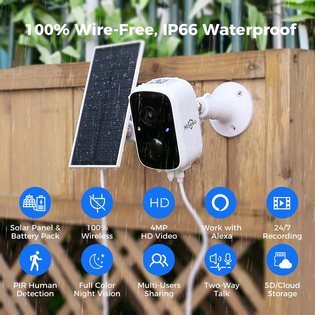 4 Pack Wireless Solar Security Camera H663530