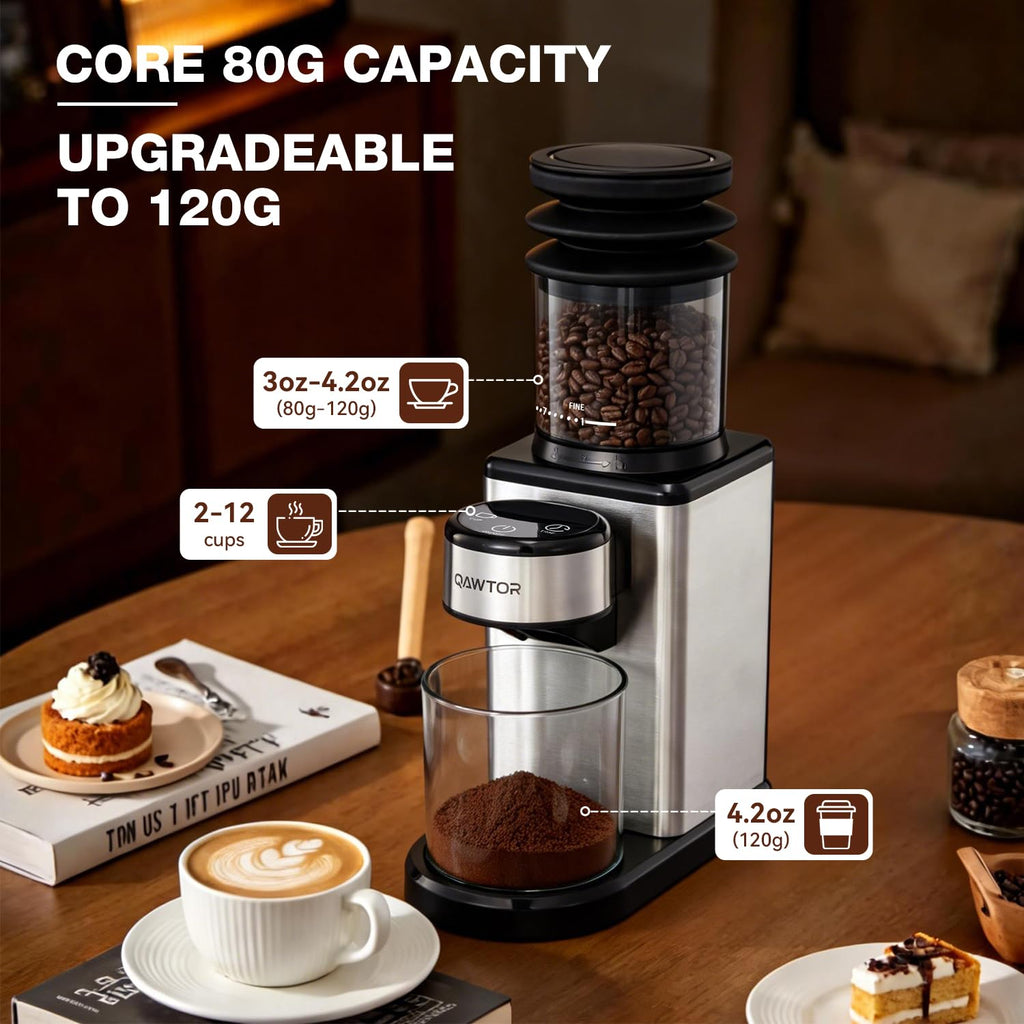 Conical Burr Coffee Bean Grinder, 25 Precise Settings, Anti-Static M335