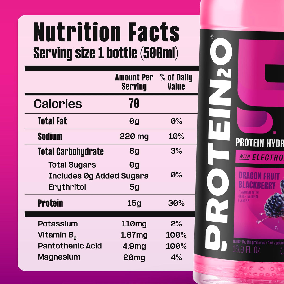 Clear Whey Protein Isolate and Electrolyte Drink 15g Protein 16.9 Fl Oz 12 Count J9872