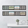 Black 2 Pack Wall Mount CD DVD Storage Shelf Y19602