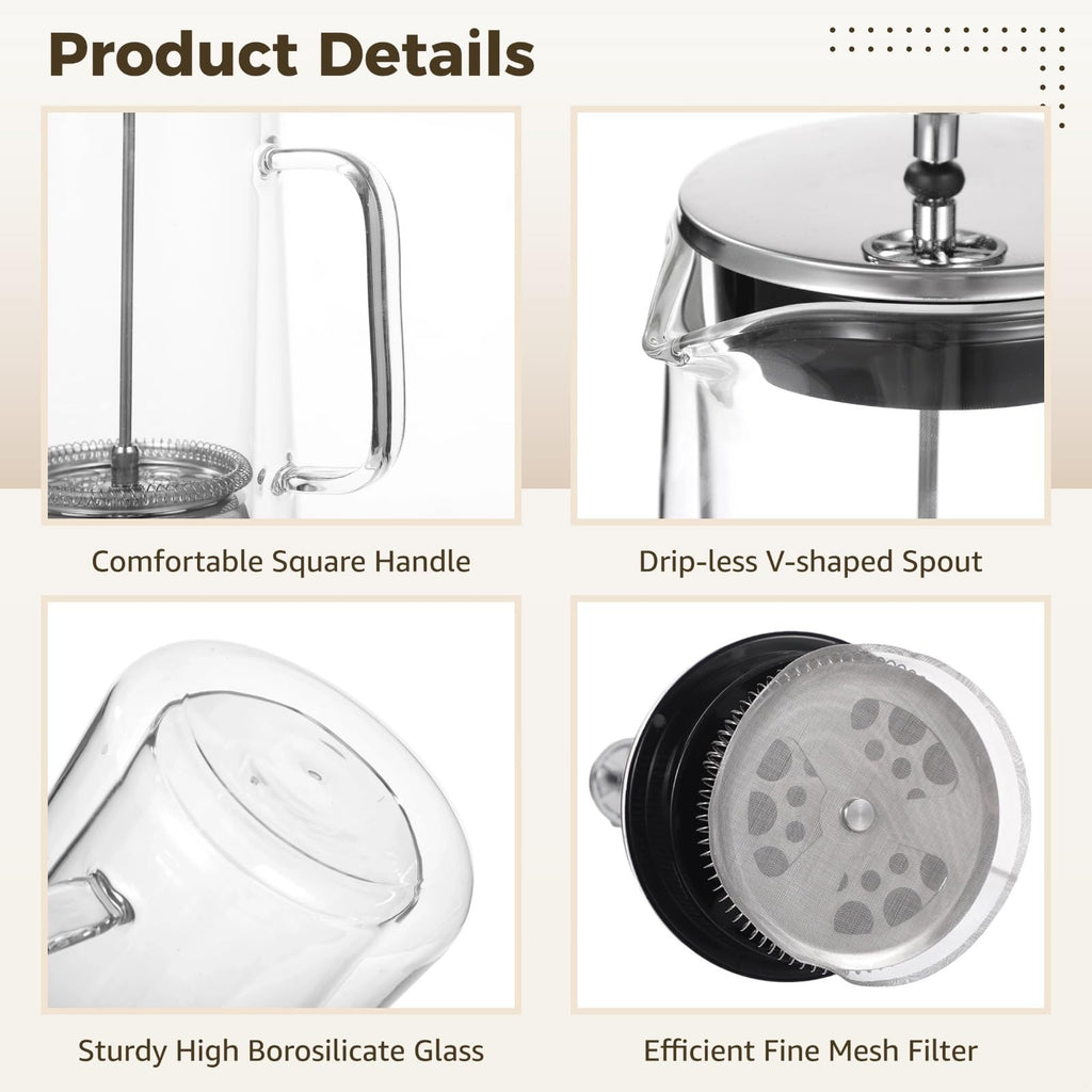 33.8 Oz Insulated Double Wall Tea Maker with Fine Mesh Filter S2825