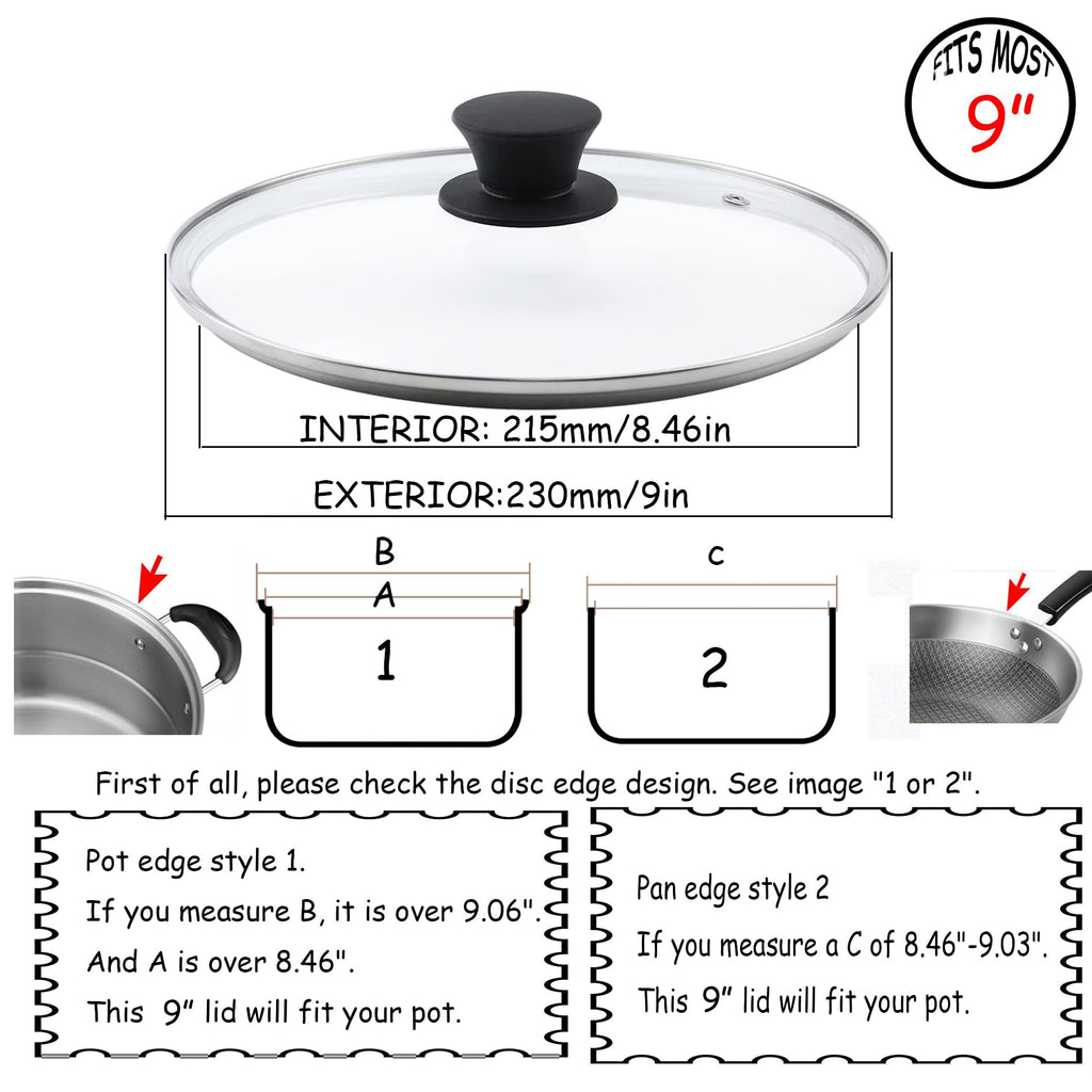 Universal Glass Pot Lid, 9 inch/23cm U38490