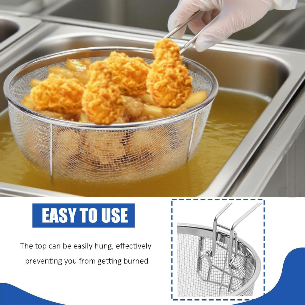 9 Inch Stainless Steel Deep Fry Basket with Handle R839329