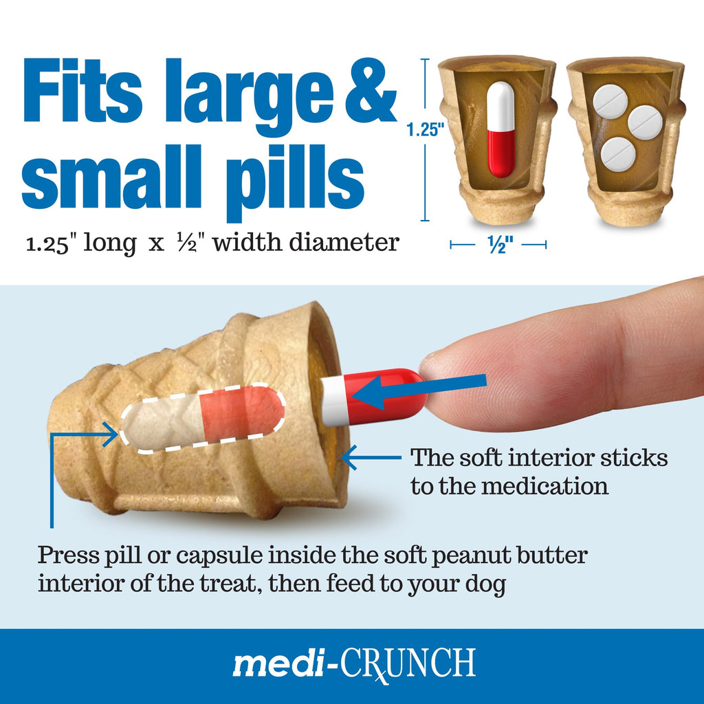 Peanut Butter Dog Pill Treats 90 Count Y46910