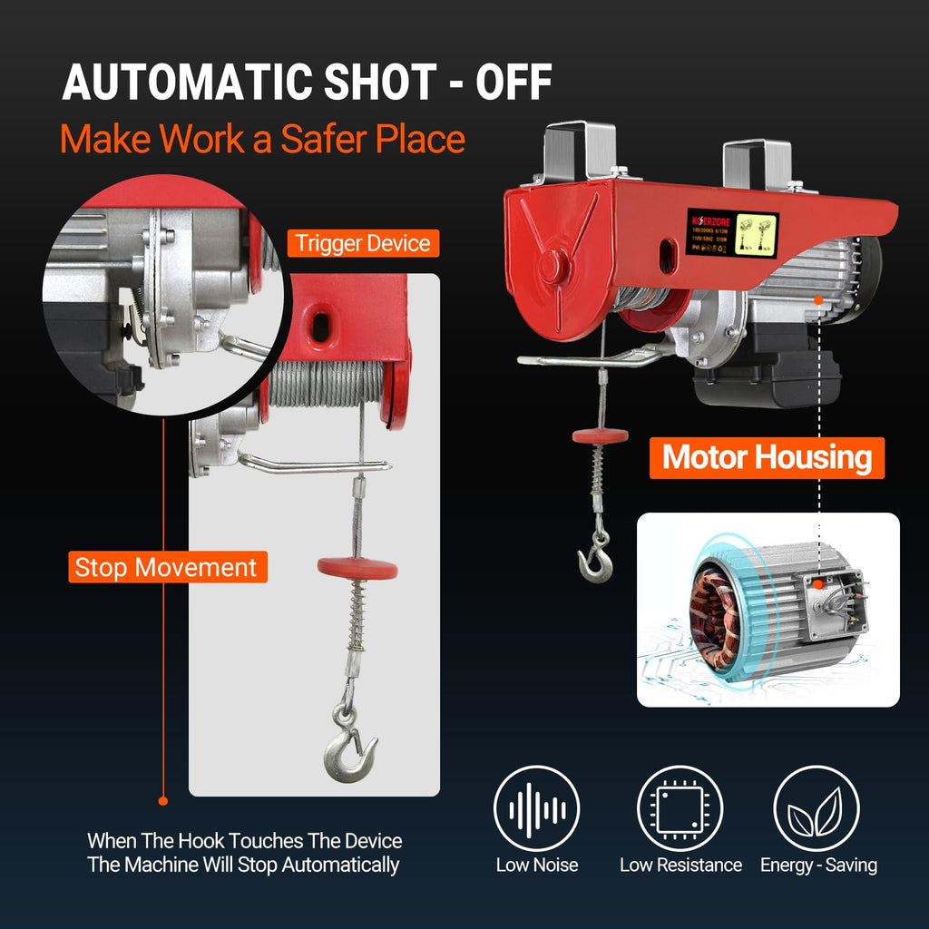 440 Lbs Electric Hoist Winch U6670