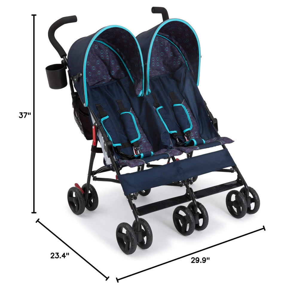 Side by Side Stroller with Recline, Storage & Compact Fold S362042