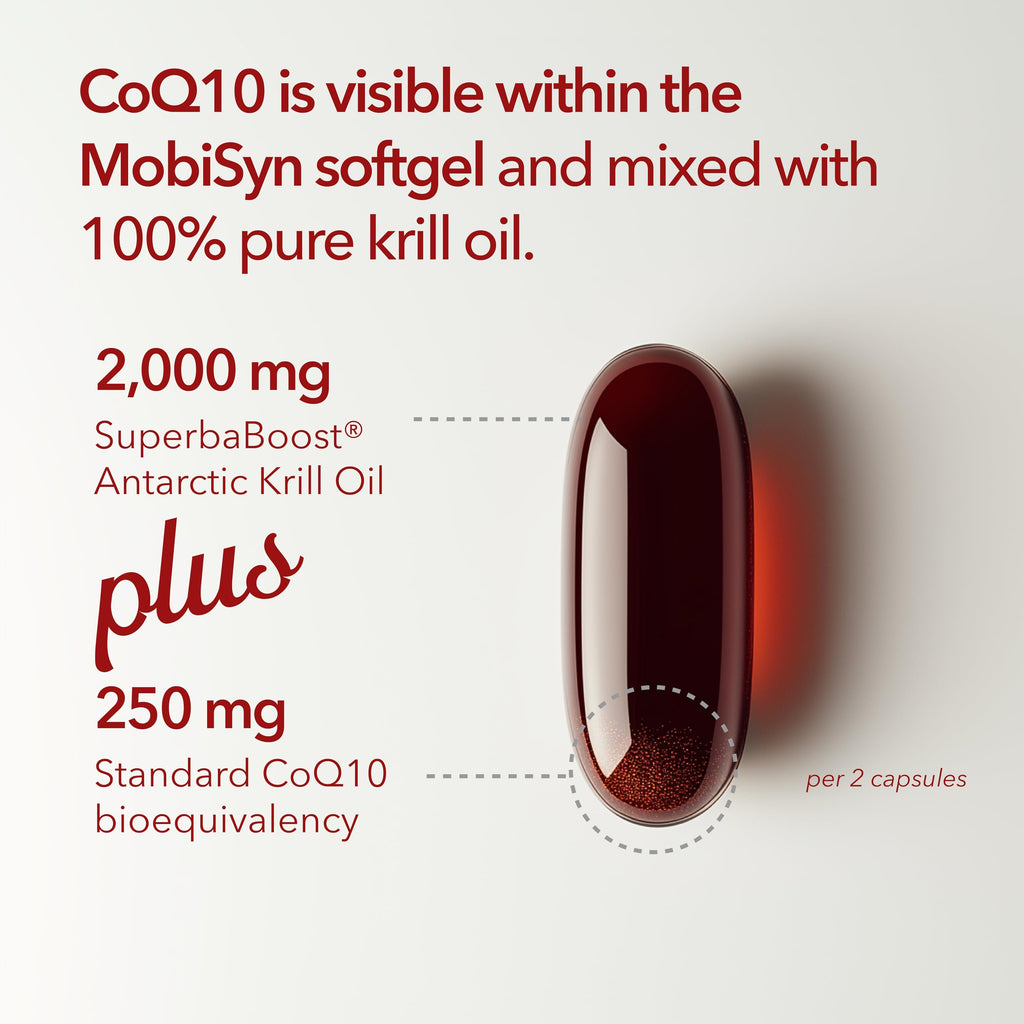 Omega 3 CoQ10 Antarctic Krill Oil 1,000mg 60 Softgels U629972