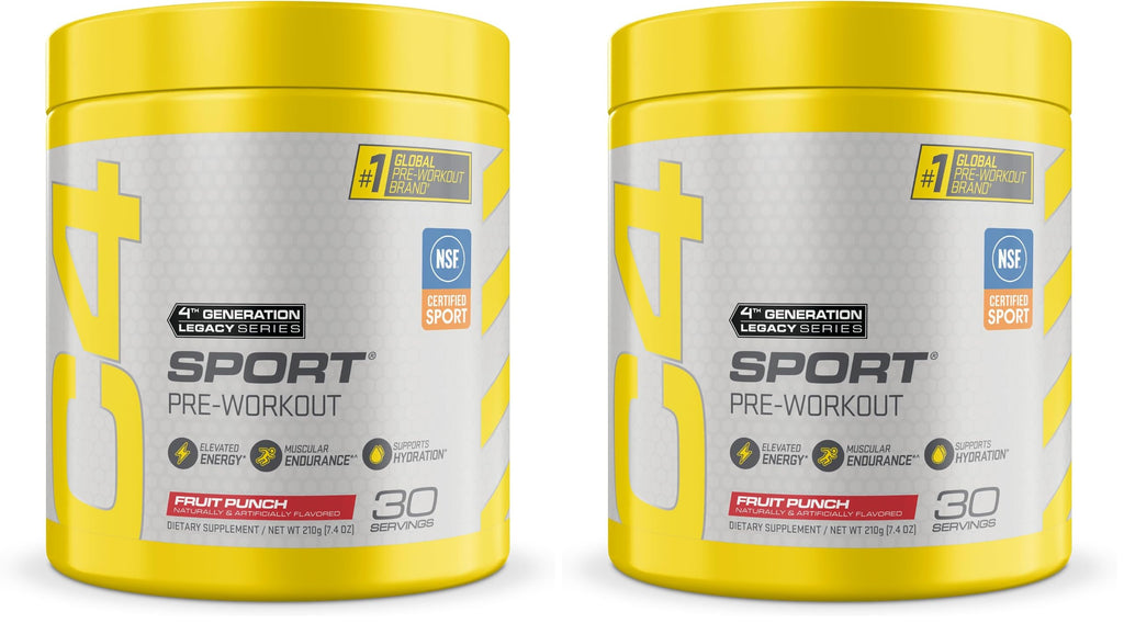 Fruit Punch Pre Workout Powder 30 Servings Pack of 2 F65090