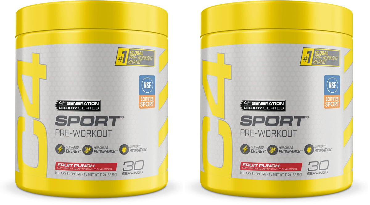 Fruit Punch Pre Workout Powder 30 Servings Pack of 2 F65090