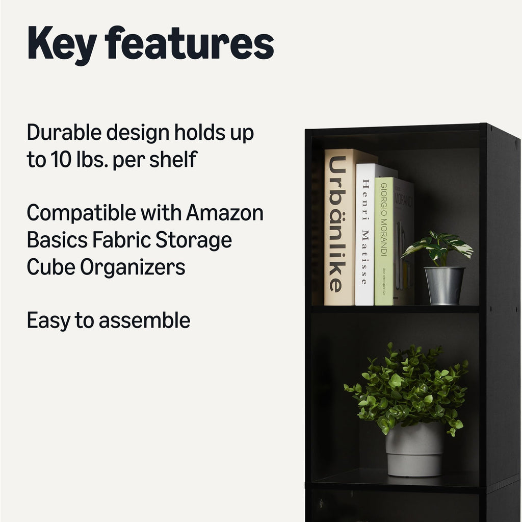 5 Cube Black Bookcase M86855