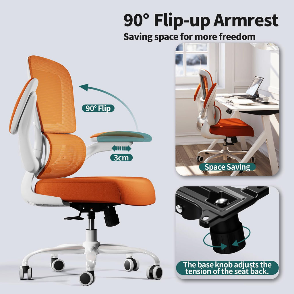 Orange Ergonomic Mesh Office Chair U6535