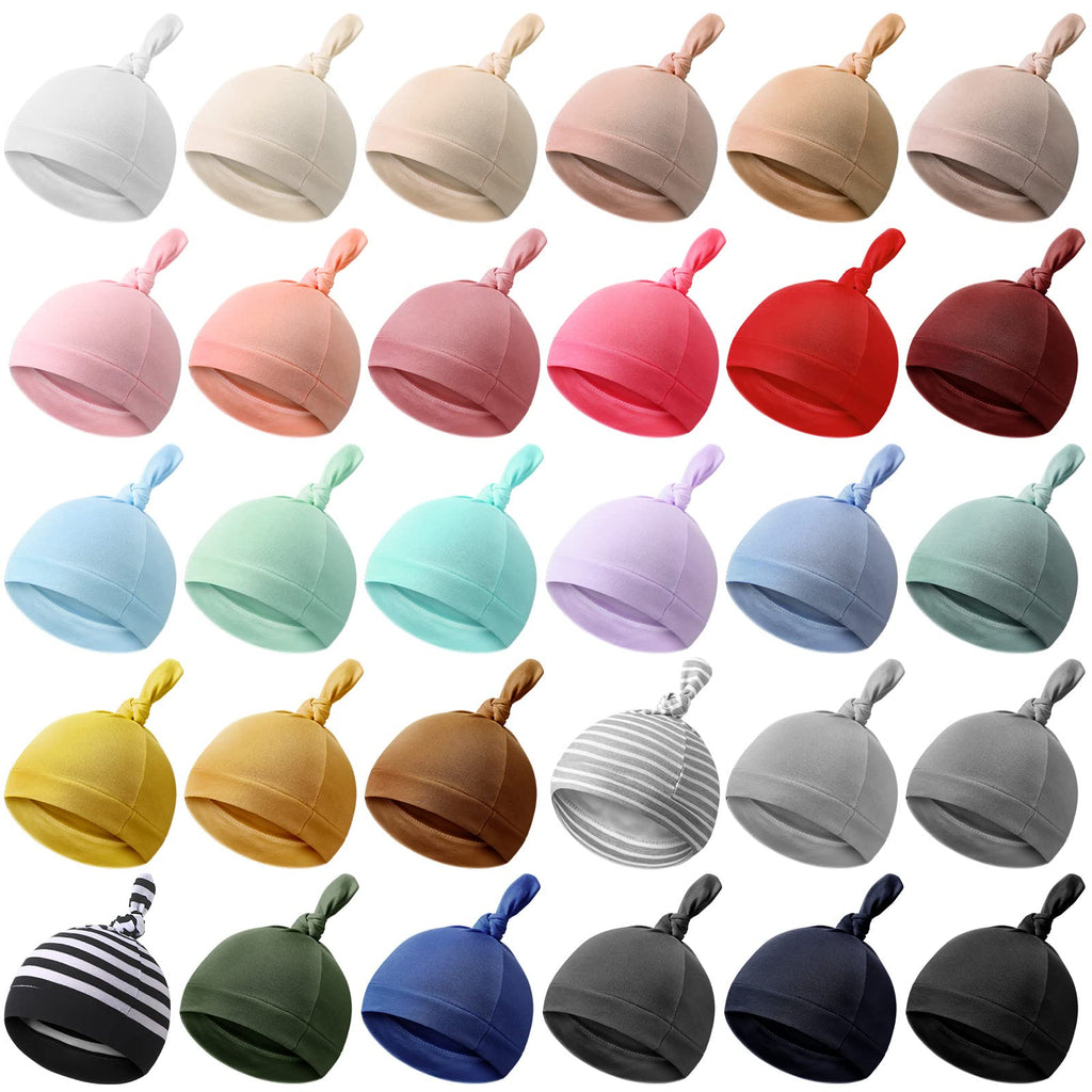 30 Pack Newborn Knot Beanie Hats Q6851