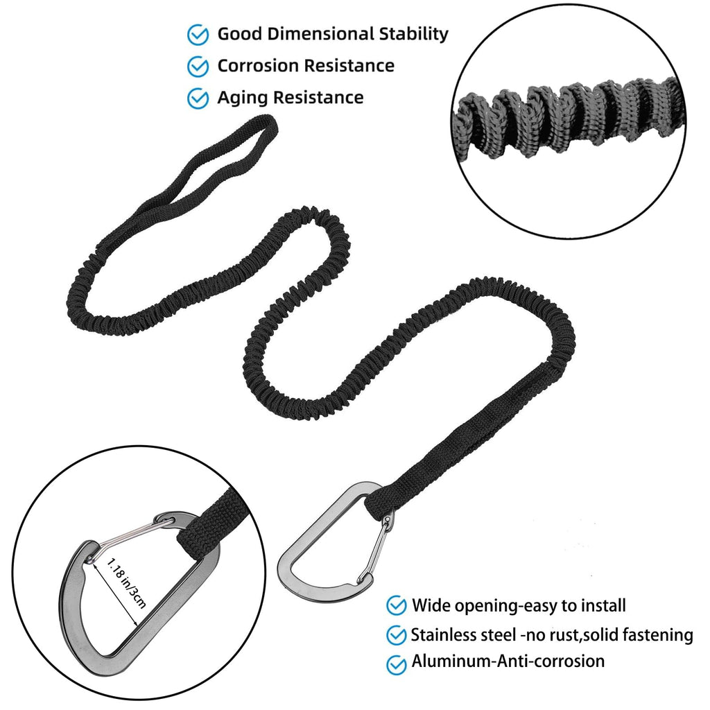 Kayak Paddle Leash 3-7 ft Stretchable Strap Lanyard O962