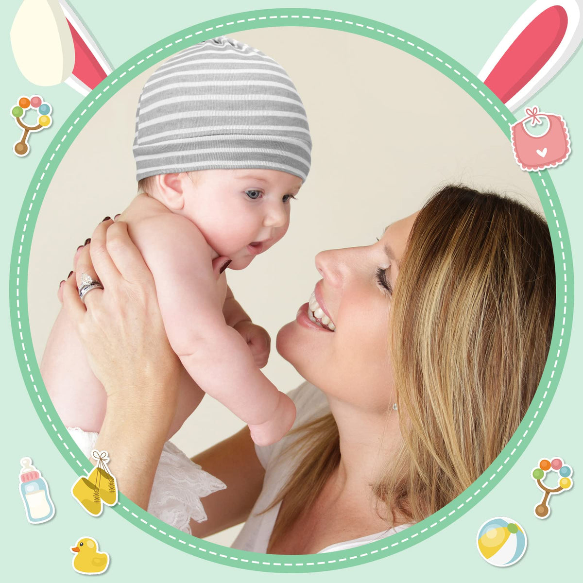 30 Pack Newborn Knot Beanie Hats Q6851