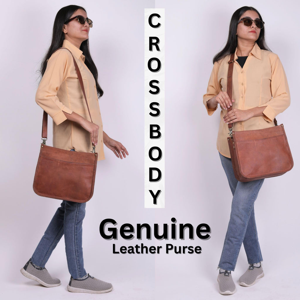 Genuine Leather Crossbody Purse A81149
