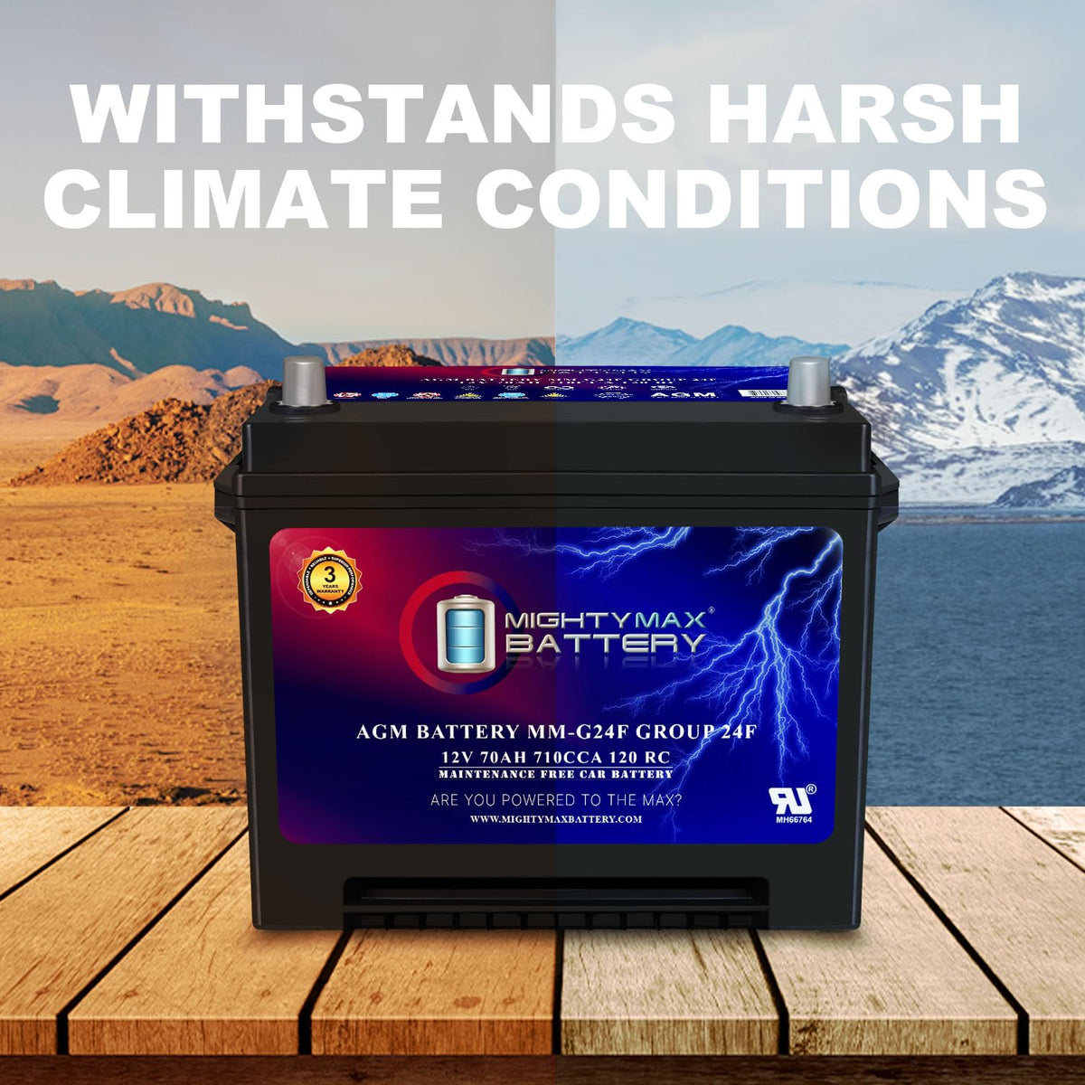 12V 70Ah AGM Replacement Battery R18406