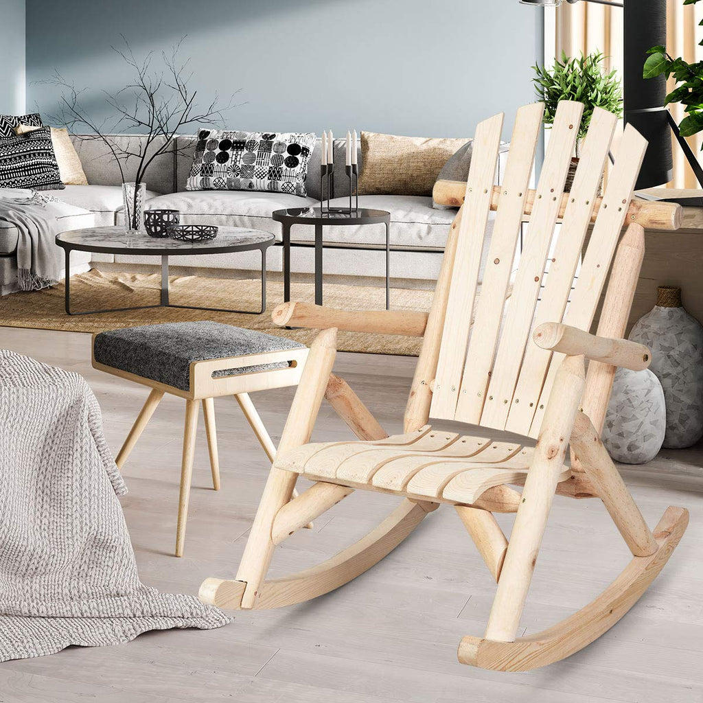 Log Rocking Chair Set C12124