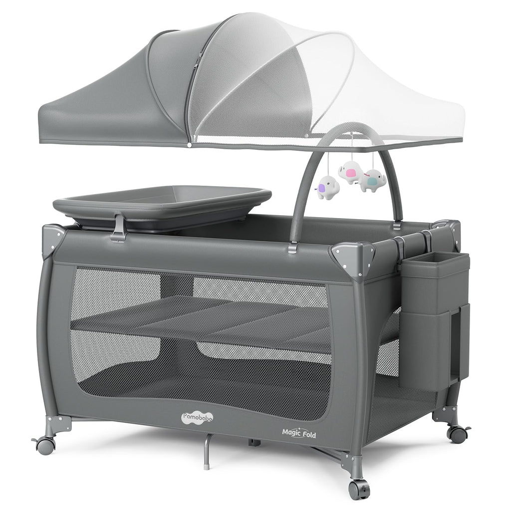 Portable Baby Playpen with Bassinet J292
