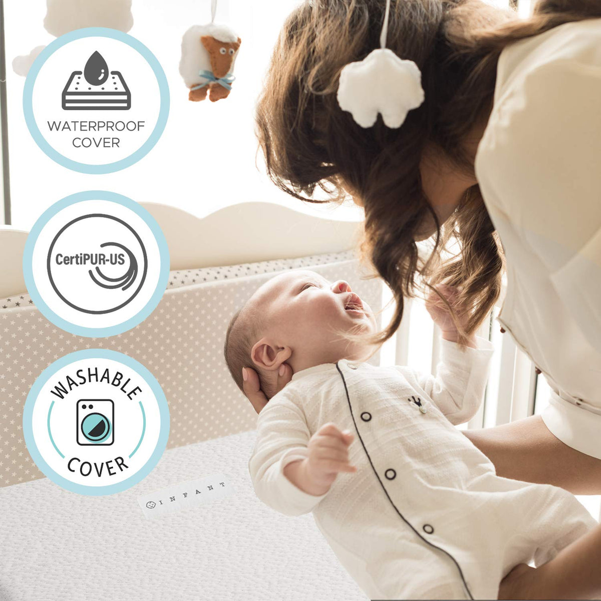 Organic Cotton 2-Sided Memory Foam Crib Mattress Q76137