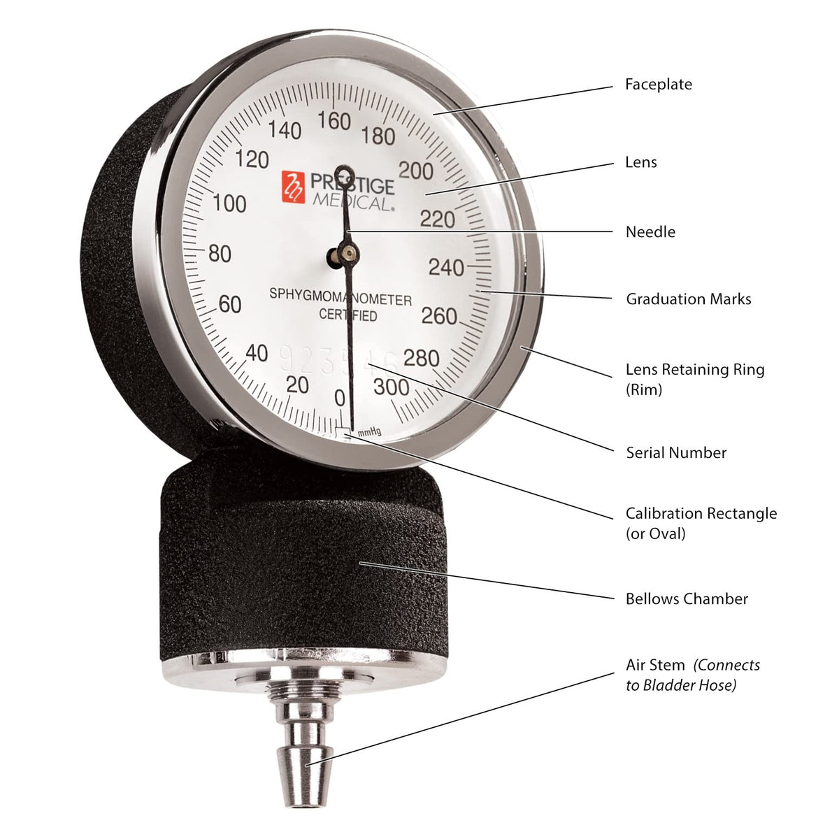 Aneroid Sphygmomanometer with Carry Case, Adult Size R398860