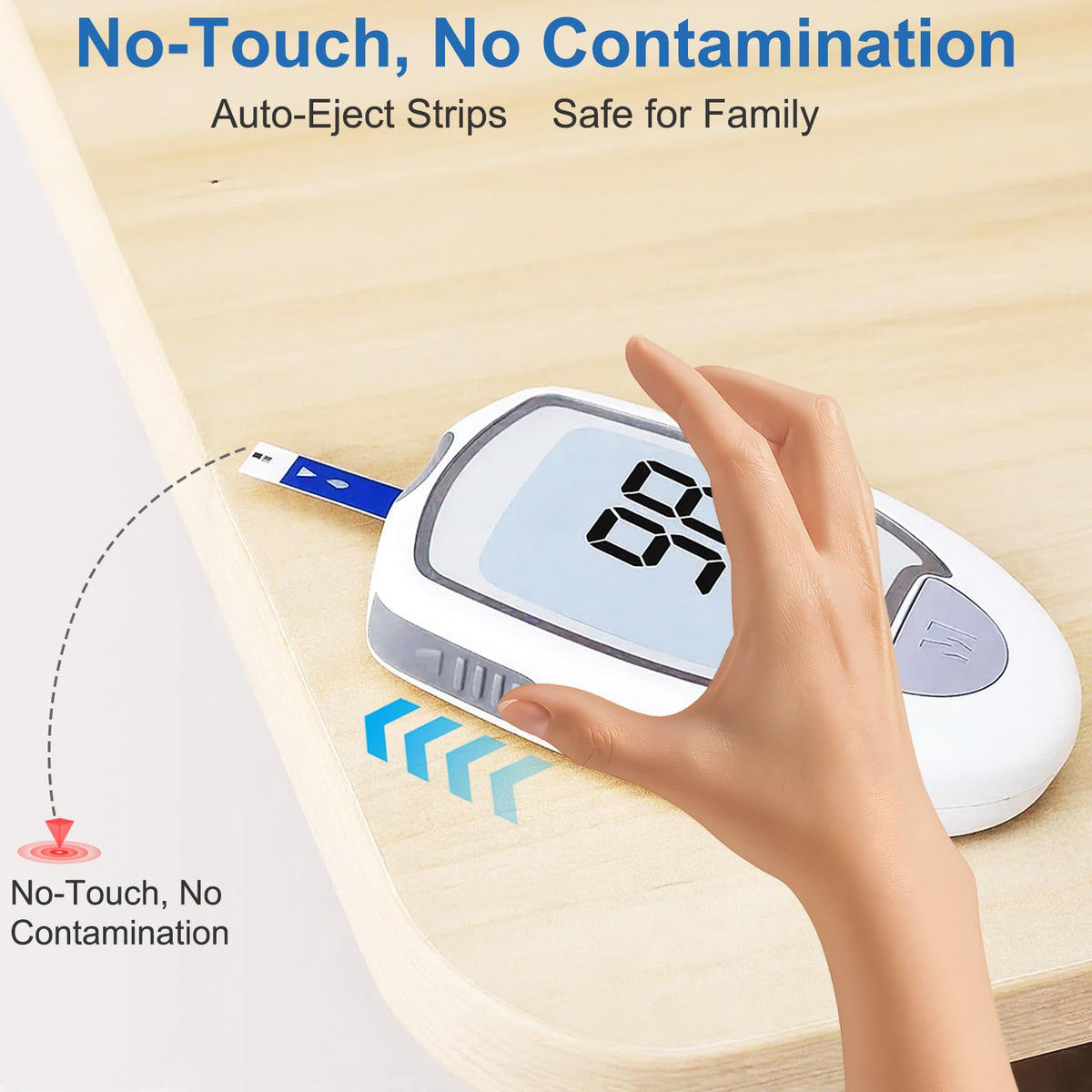 Blood Glucose Monitor Kit with 100 Strips and Lancets L842