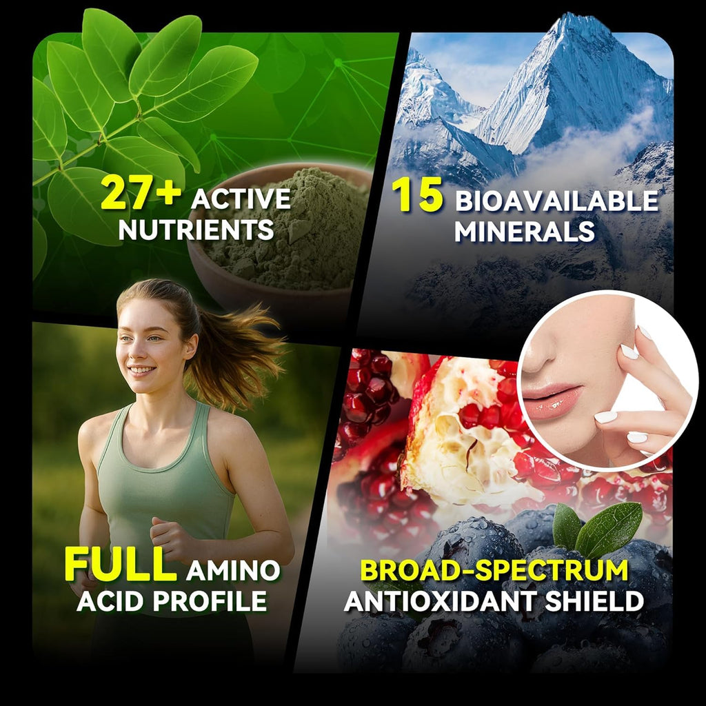 Moringa Capsules 1000mg 10:1 Leaf Extract 60 Veg Capsules B119663